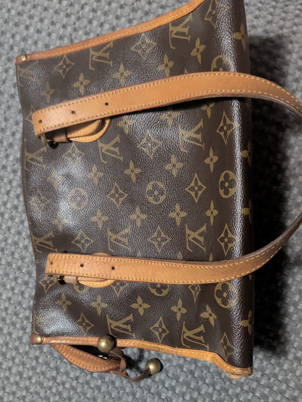 Louis Vuitton Popincourt  Monogram Canvas Shoulder Bag with Tan Trim